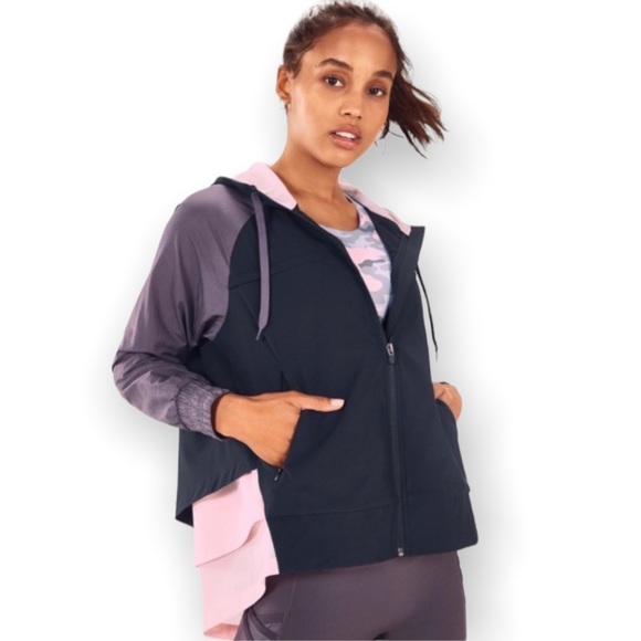 Fabletics Karen Layered Lightweight Jacket Coat Sz M - Picture 1 of 11